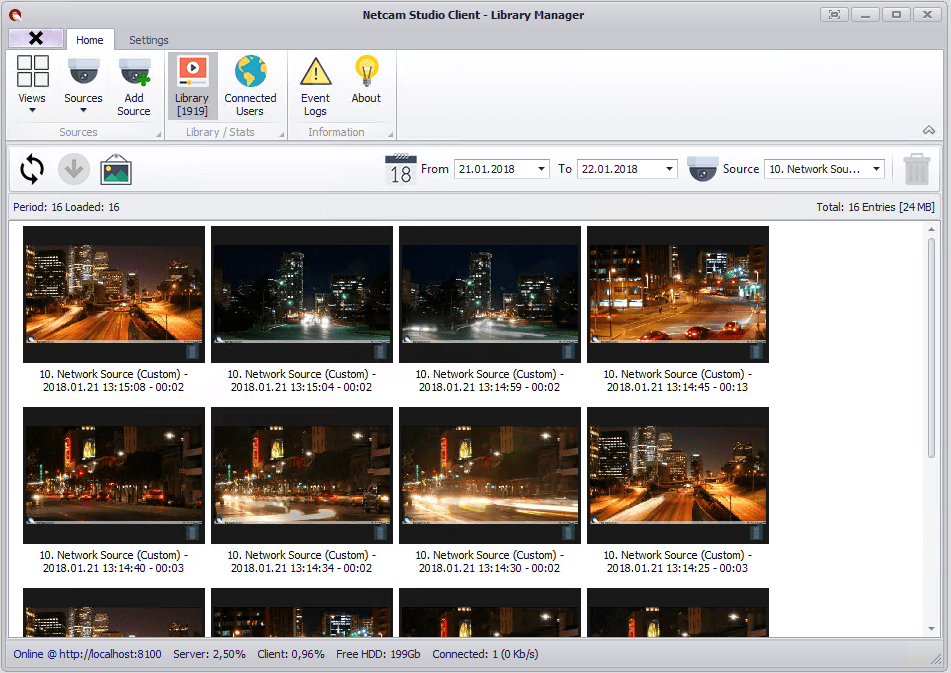 Программа видеонаблюдения Netcam Studio