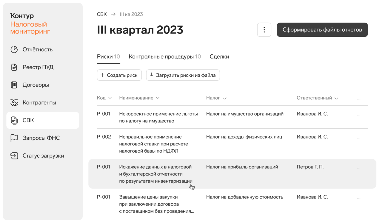 Контур.Налоговый мониторинг: обзор системы налогового мониторинга от компании СКБ.Контур