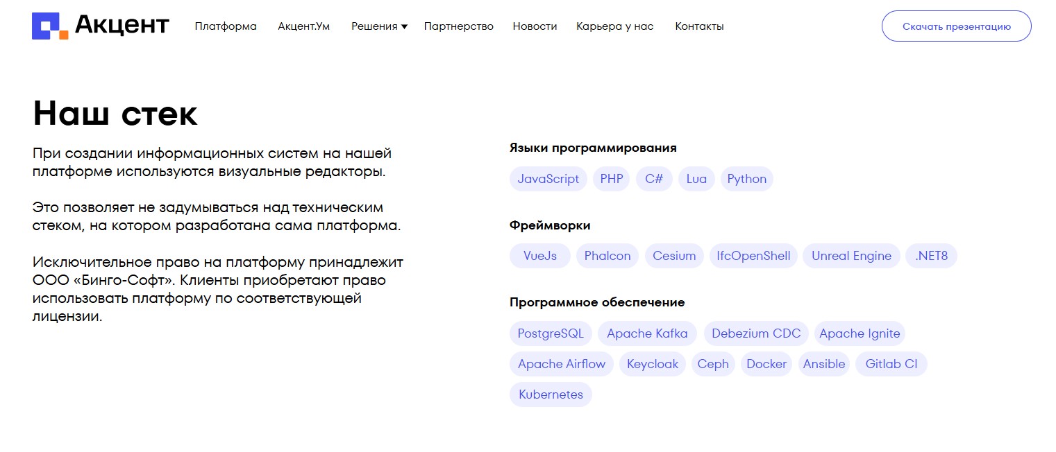 Low-code платформа «Акцент» от «Бинго-Софт»: возможности, кому подходит и сколько стоит владение